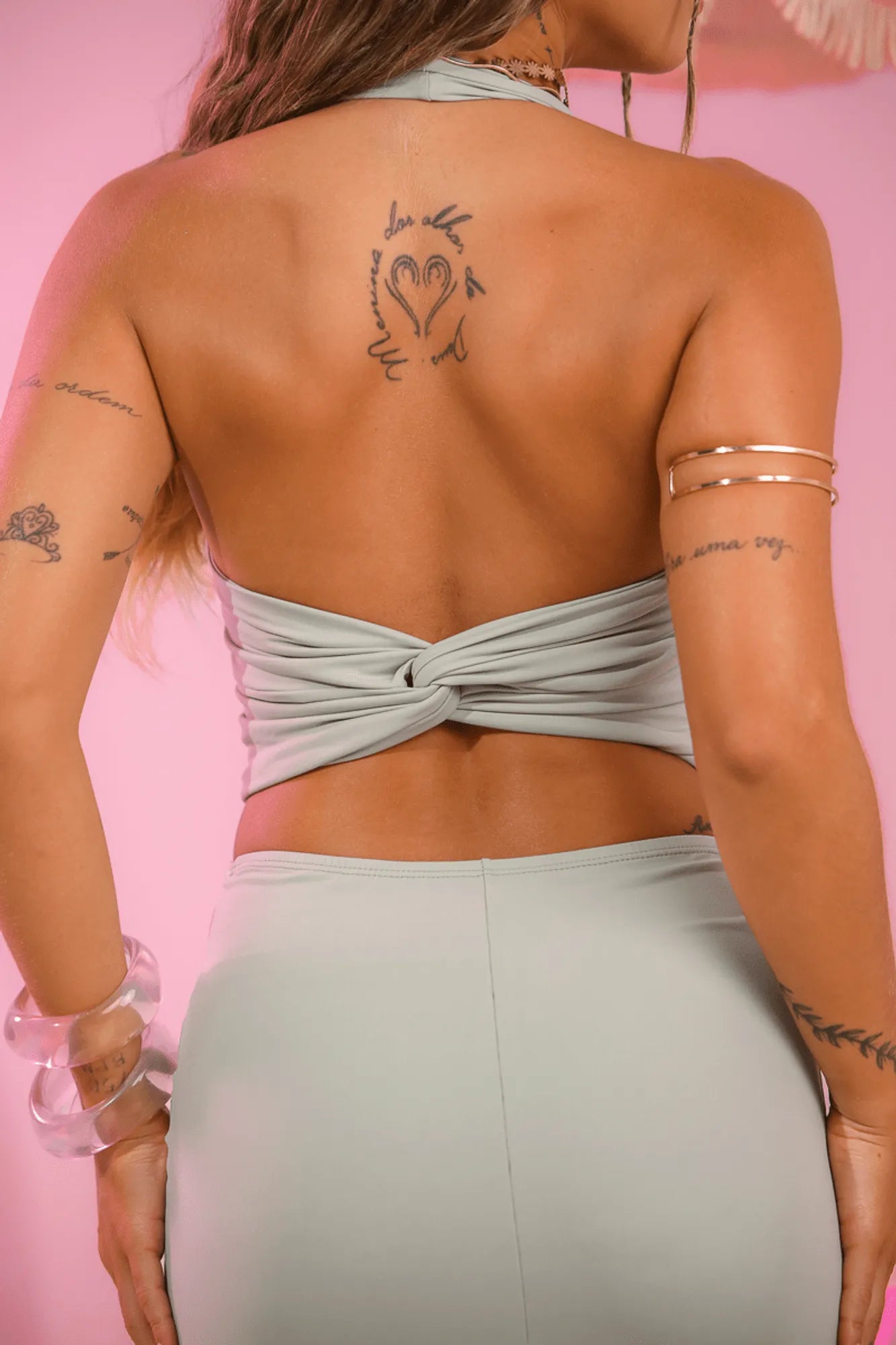 Cropped Alena Poliamida Verde Menta