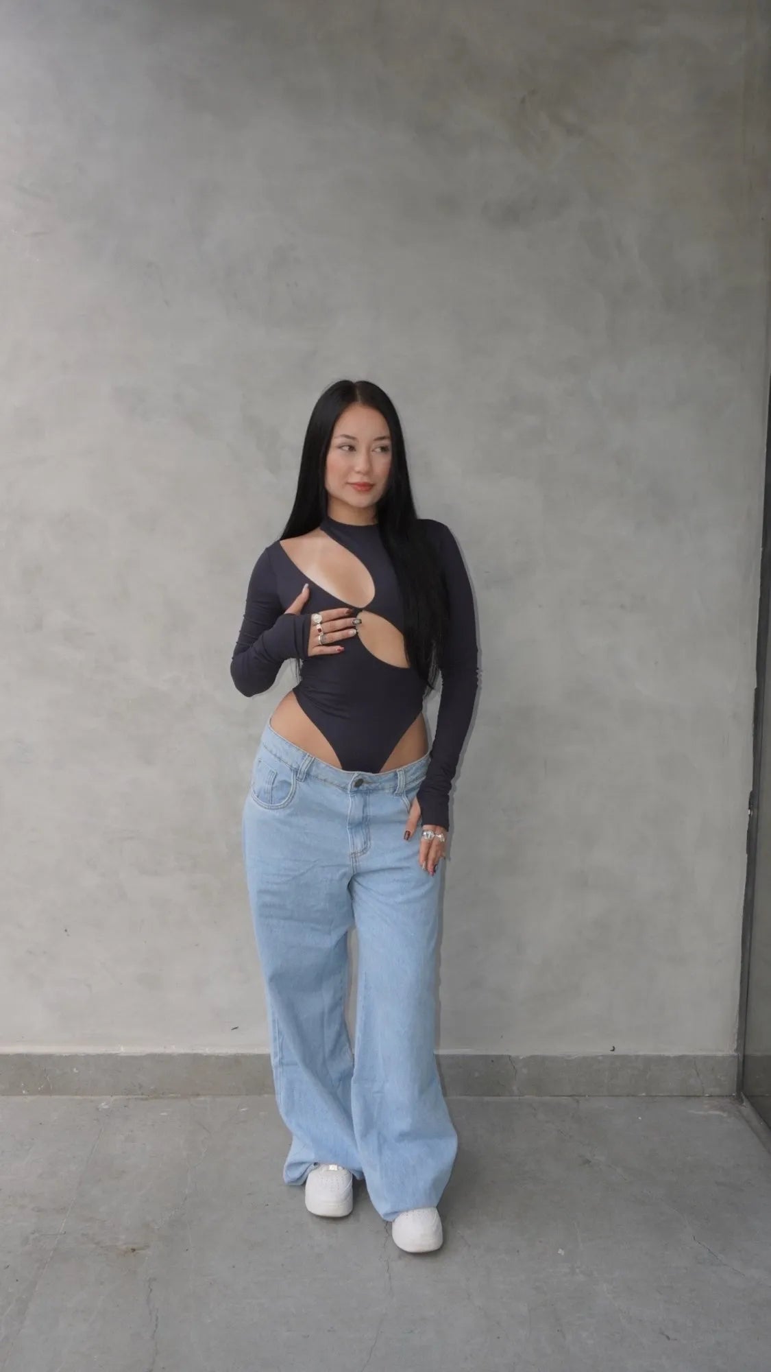 Body Kika Poliamida Preto