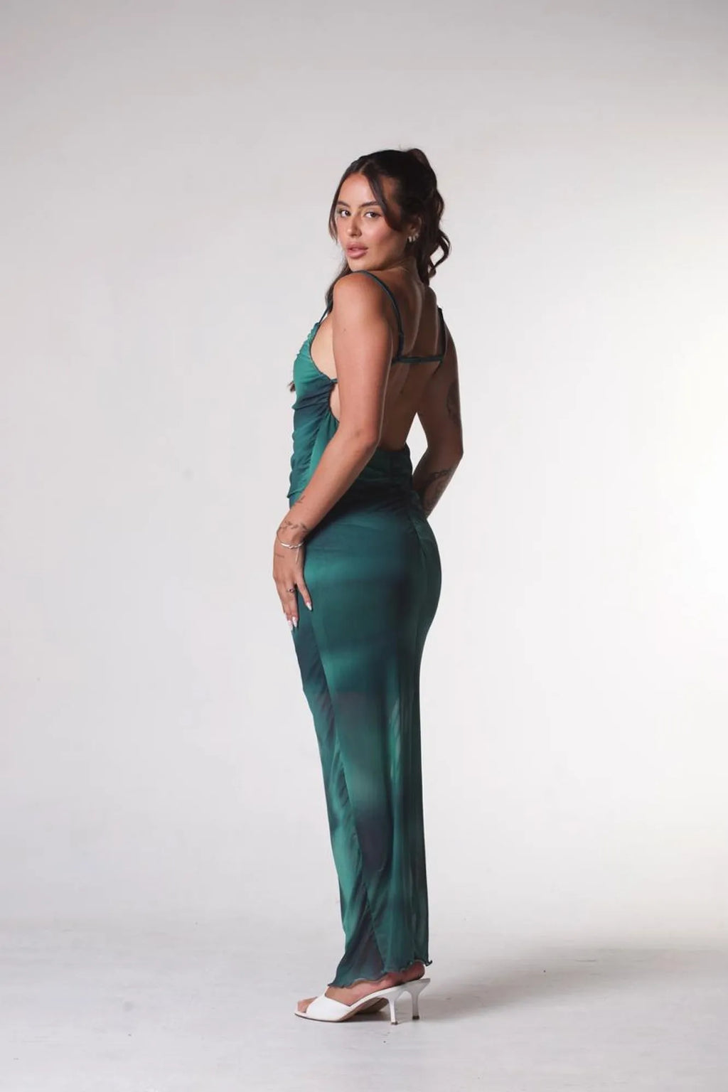 Vestido Zuri Tule Com Forro Verde