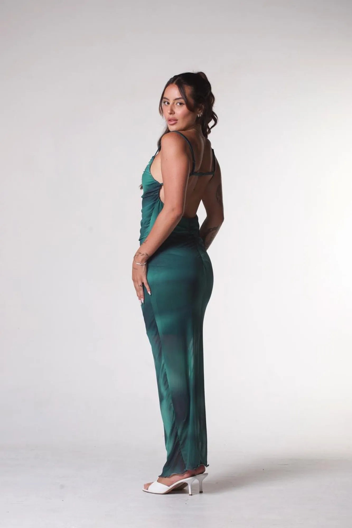 Vestido Zuri Tule Com Forro Verde